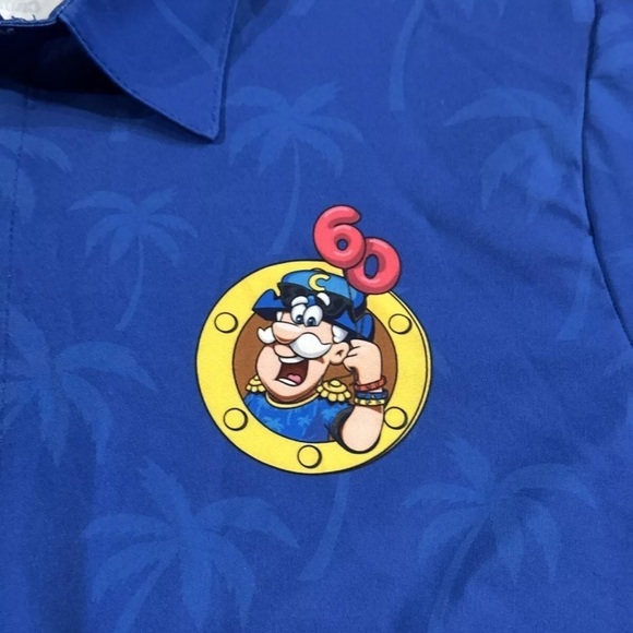 NWOT Cap’n Crunch Cereal 60th Anniversary Logo Button Down Promotional Shirt - Picture 2 of 3